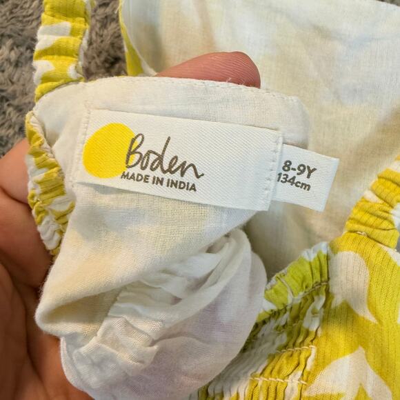 Mini Boden Girls Floral Rainbow Tiered Dress Smocked Back Strapless 8 9 Years - Picture 8 of 13